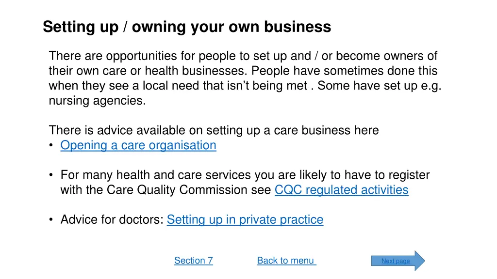 setting up owning your own business