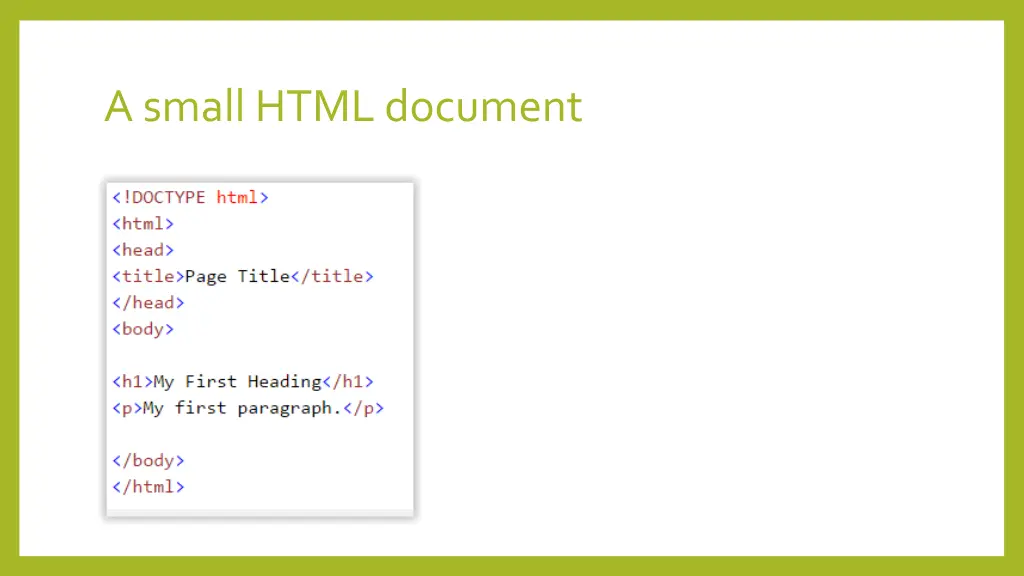 a small html document