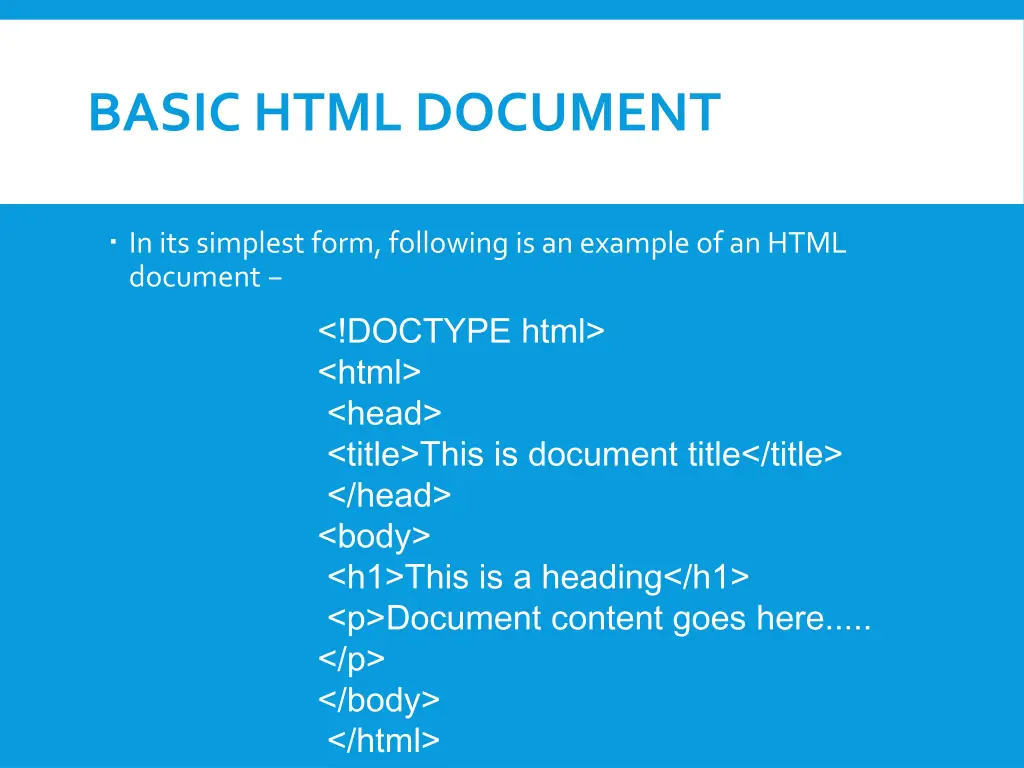 basic html document