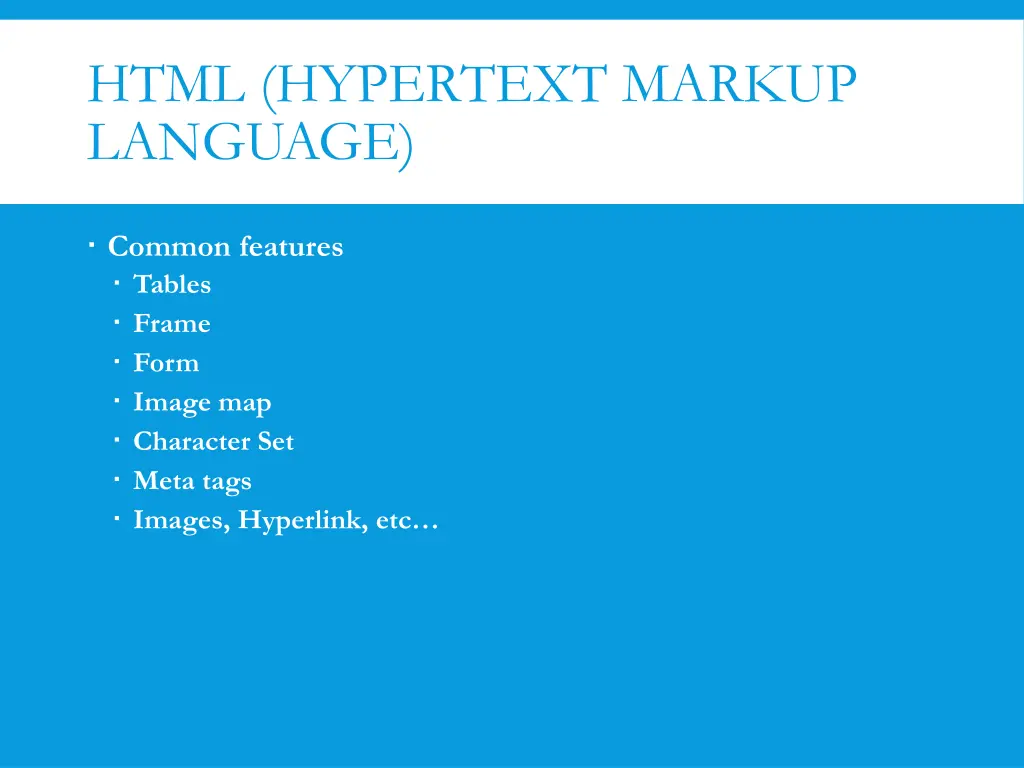 html hypertext markup language