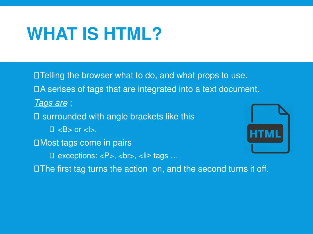 what is html