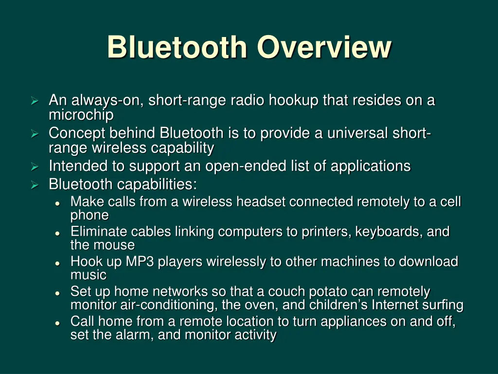 bluetooth overview