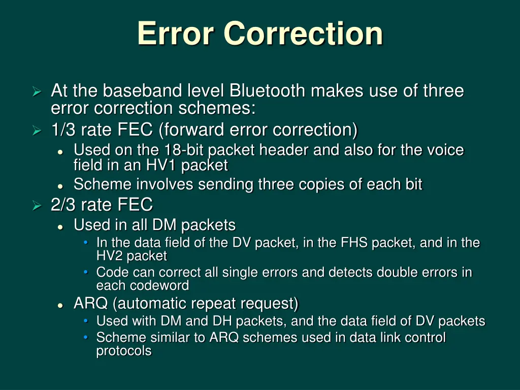 error correction