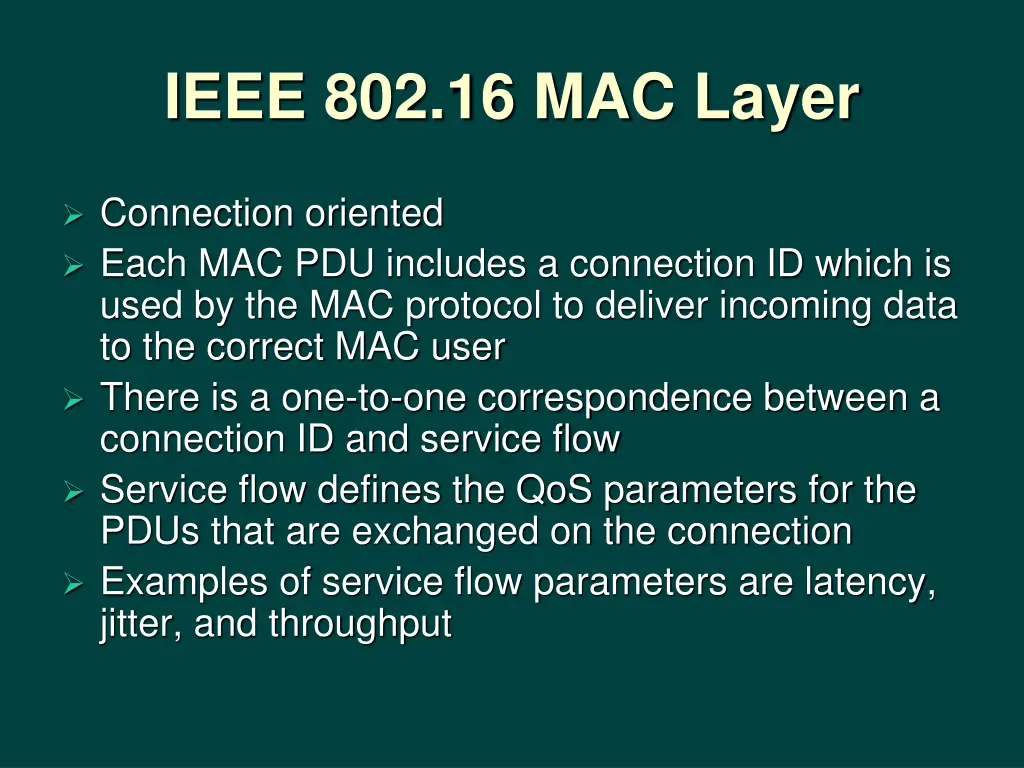 ieee 802 16 mac layer