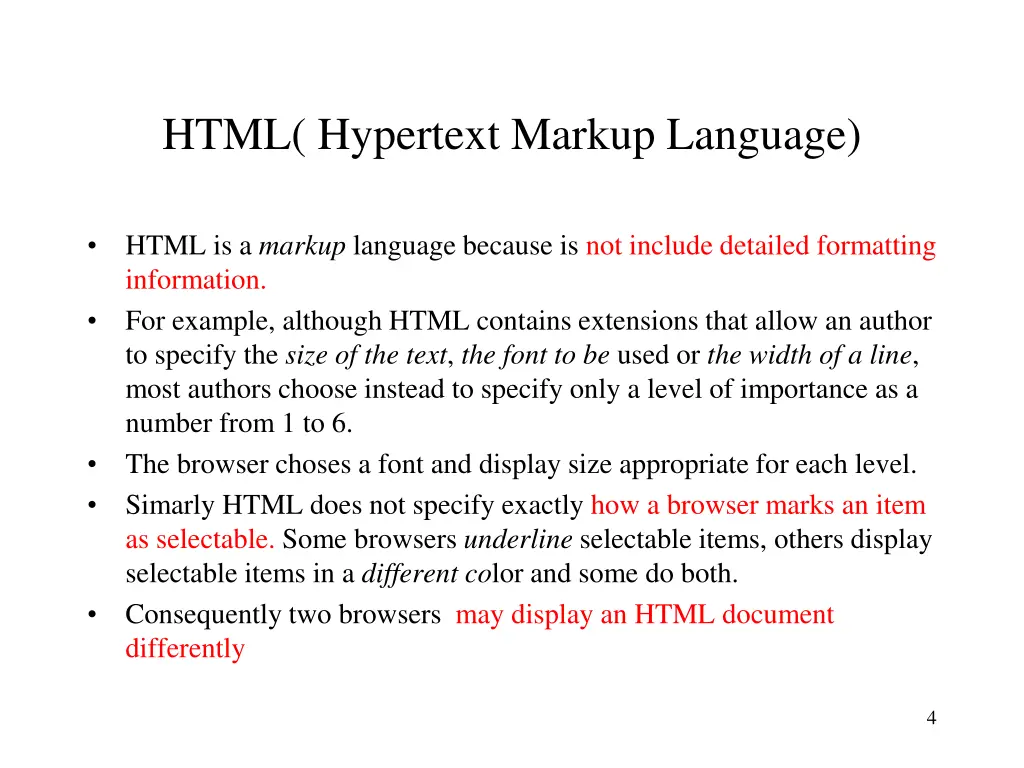 html hypertext markup language