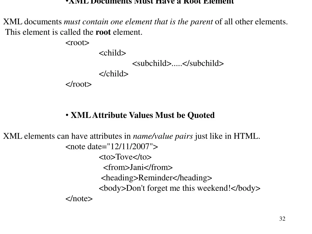 xml documents must have a root element