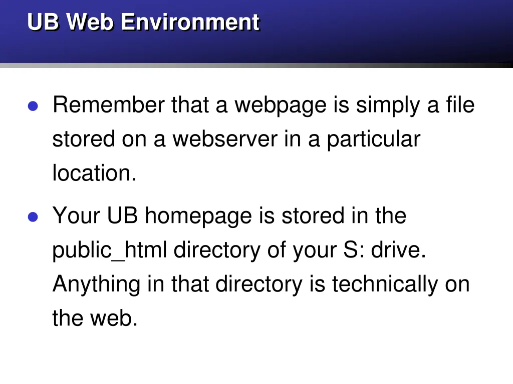 ub web environment 2