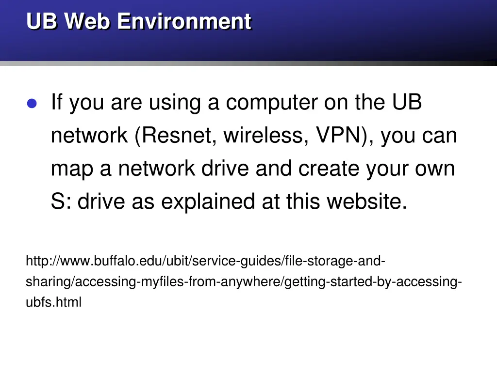 ub web environment 4