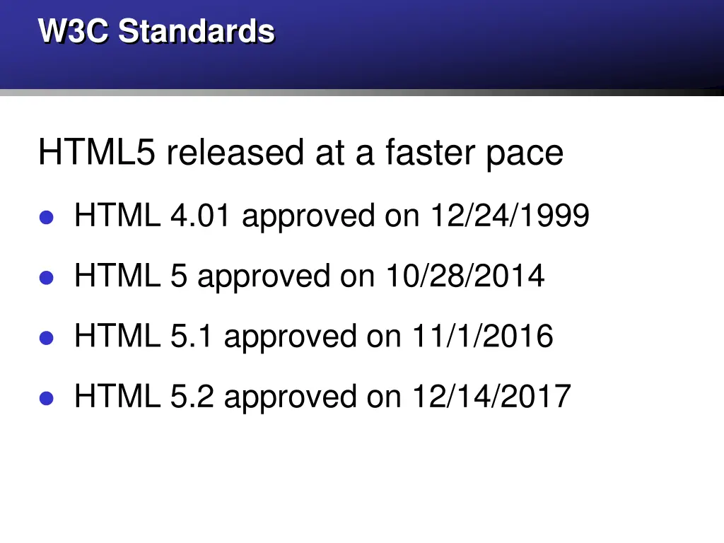 w3c standards