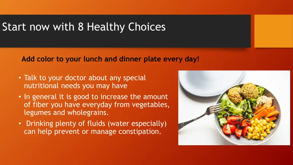 start now with 8 healthy choices 1