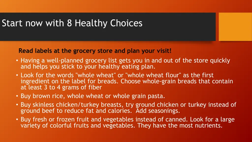 start now with 8 healthy choices 5