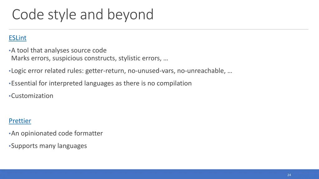 code style and beyond