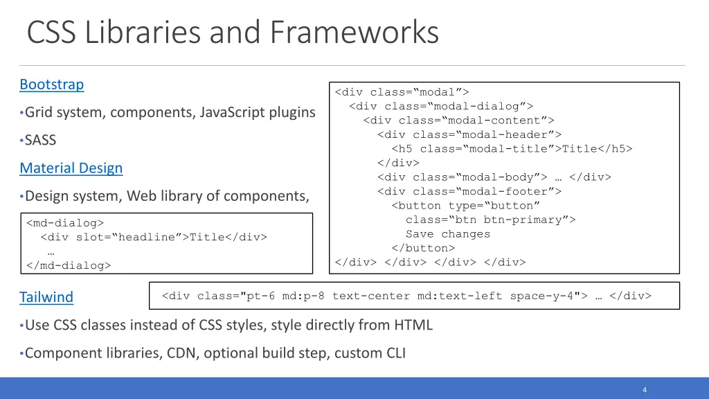 css libraries and frameworks