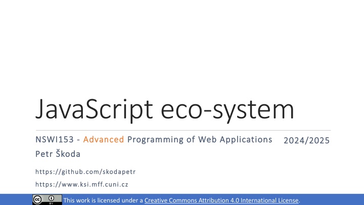 javascript eco system