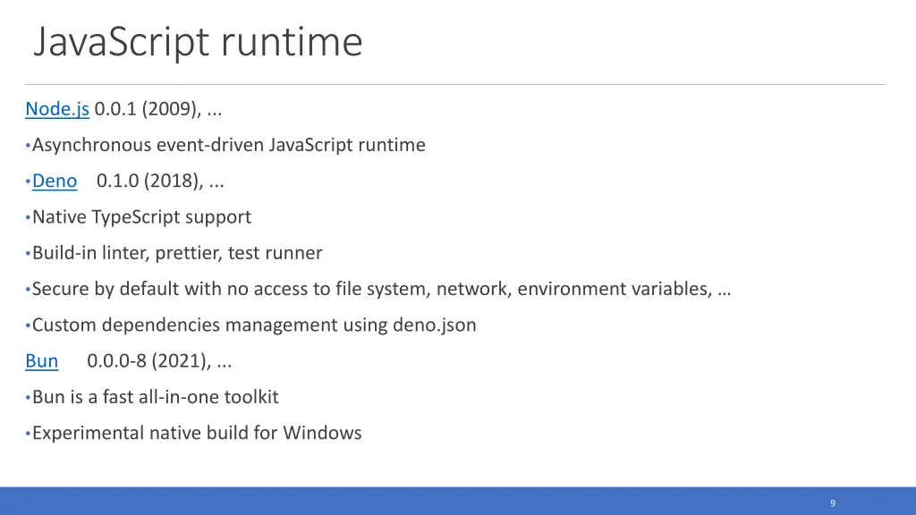 javascript runtime