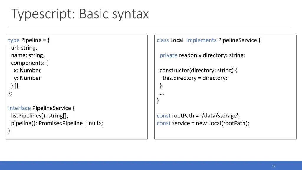 typescript basic syntax