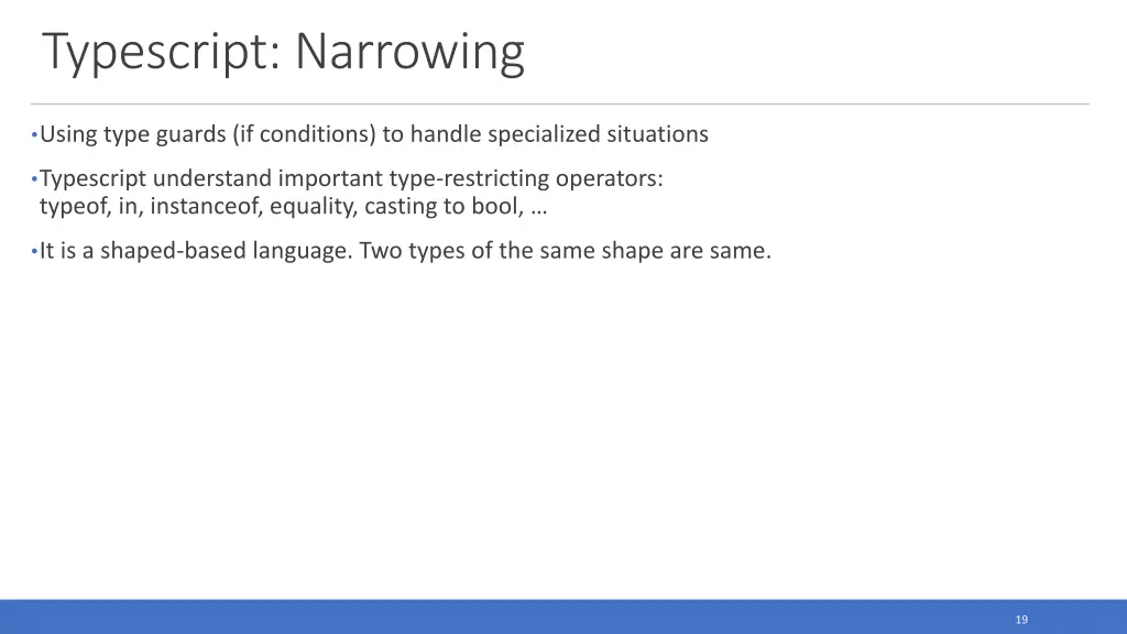 typescript narrowing
