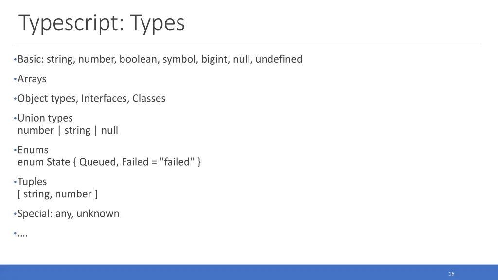 typescript types