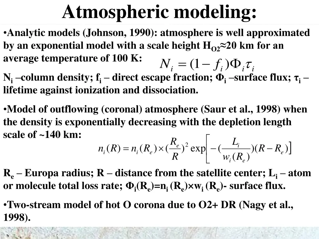 atmospheric modeling analytic models johnson 1990