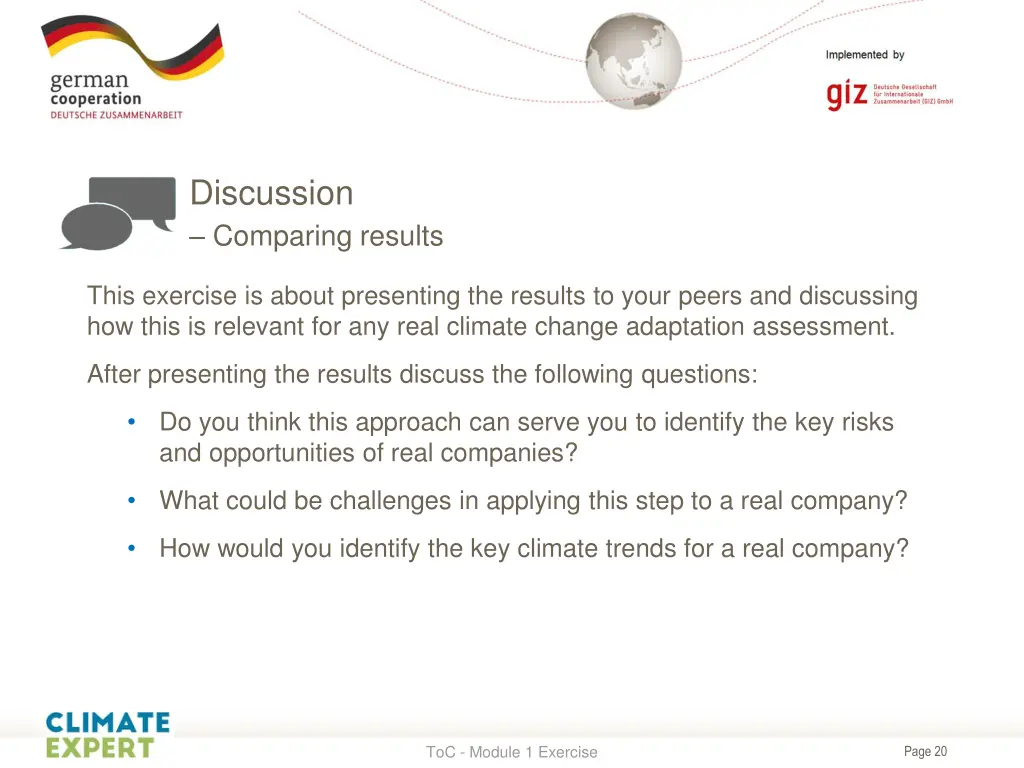 discussion comparing results