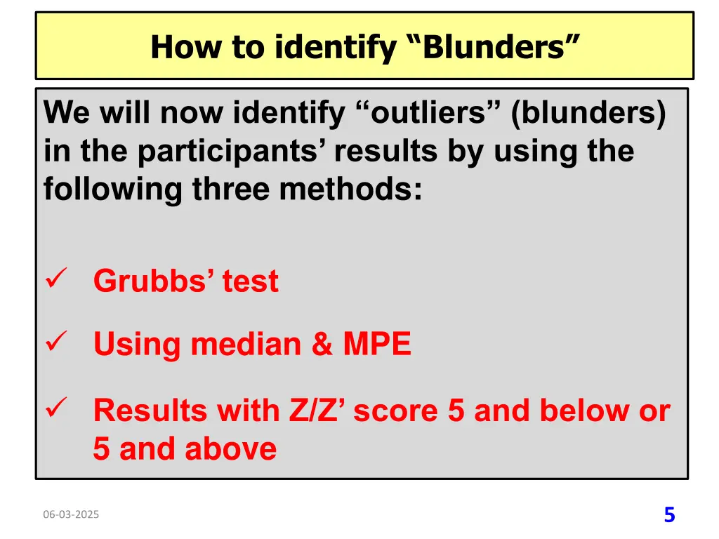 how to identify blunders