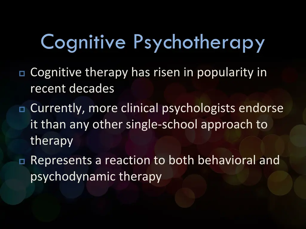 cognitive psychotherapy
