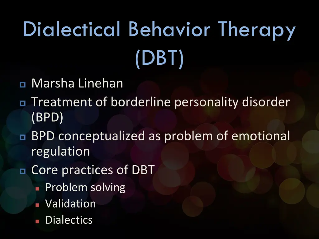 dialectical behavior therapy dbt