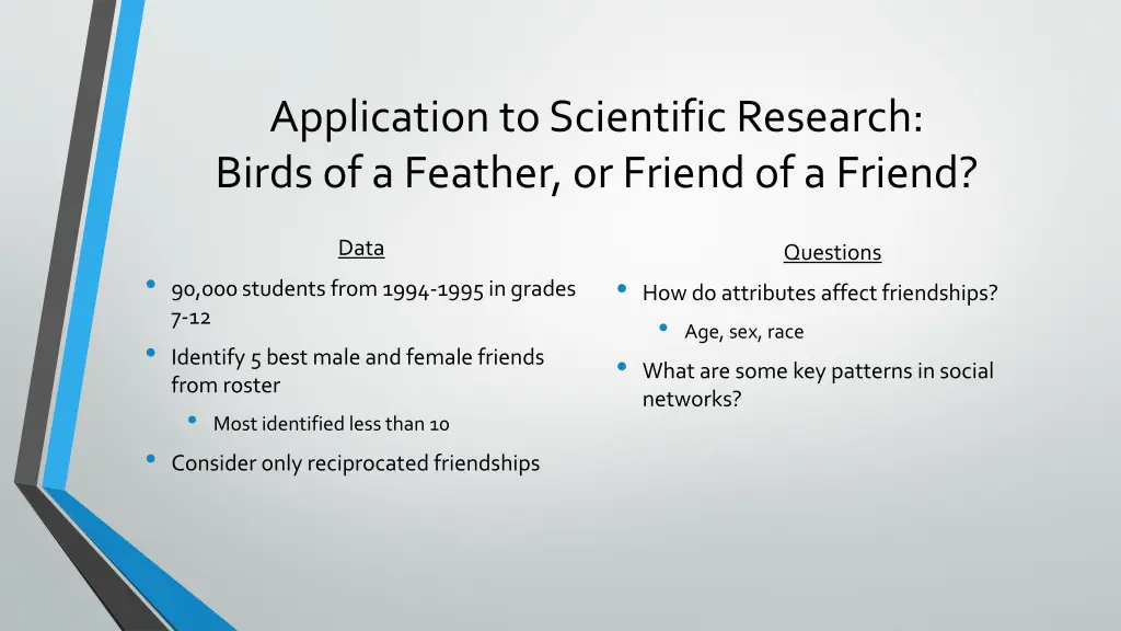 application to scientific research birds