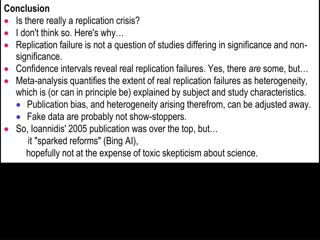 conclusion is there really a replication crisis
