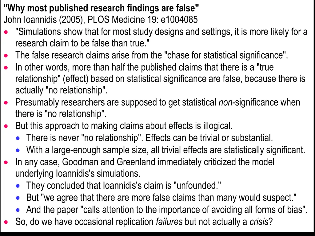 why most published research findings are false