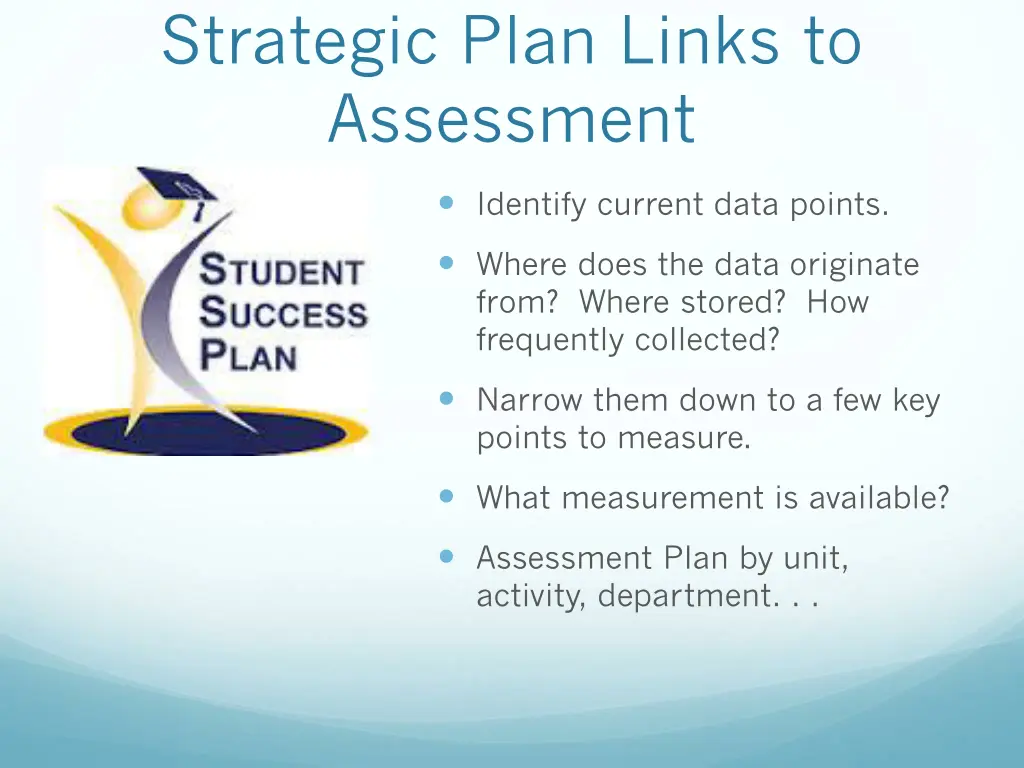 strategic plan links to assessment