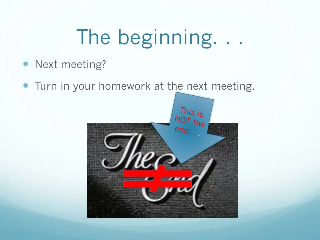 the beginning
