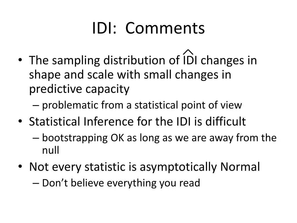 idi comments