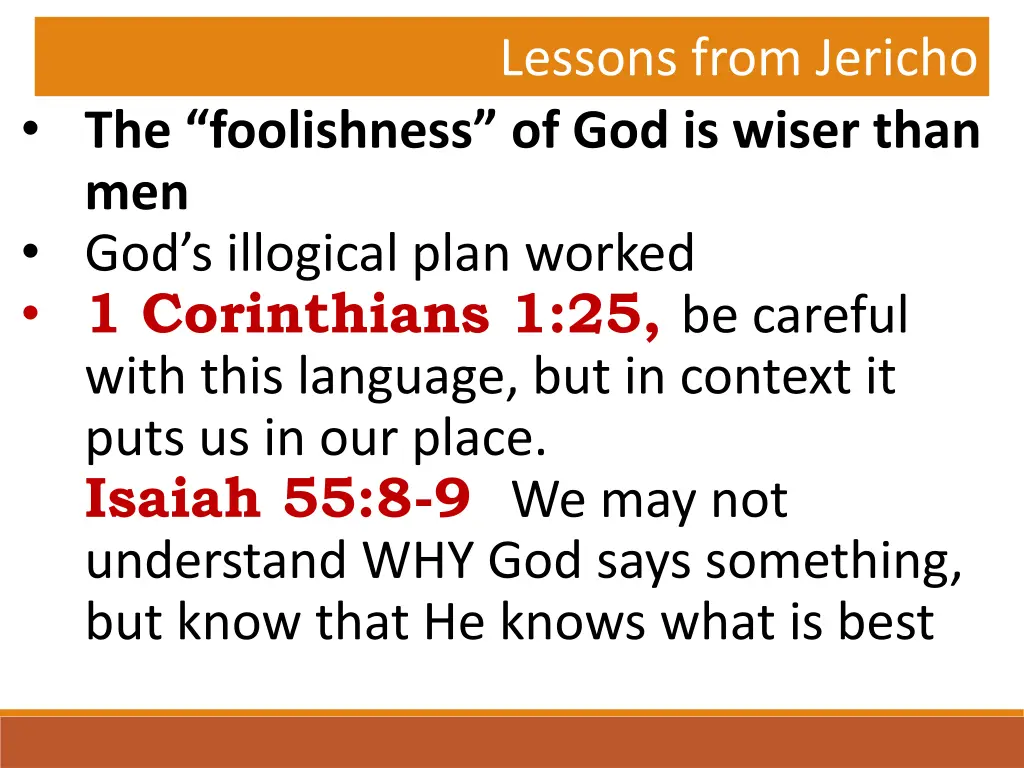 lessons from jericho 6