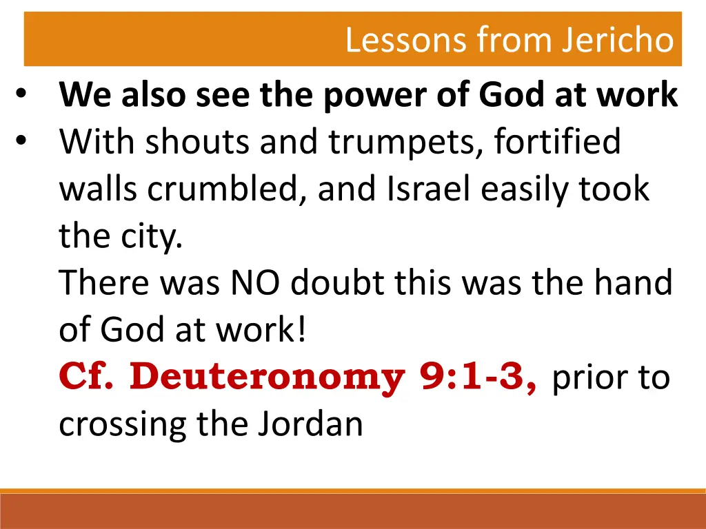 lessons from jericho 8
