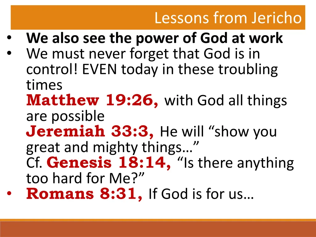 lessons from jericho 9