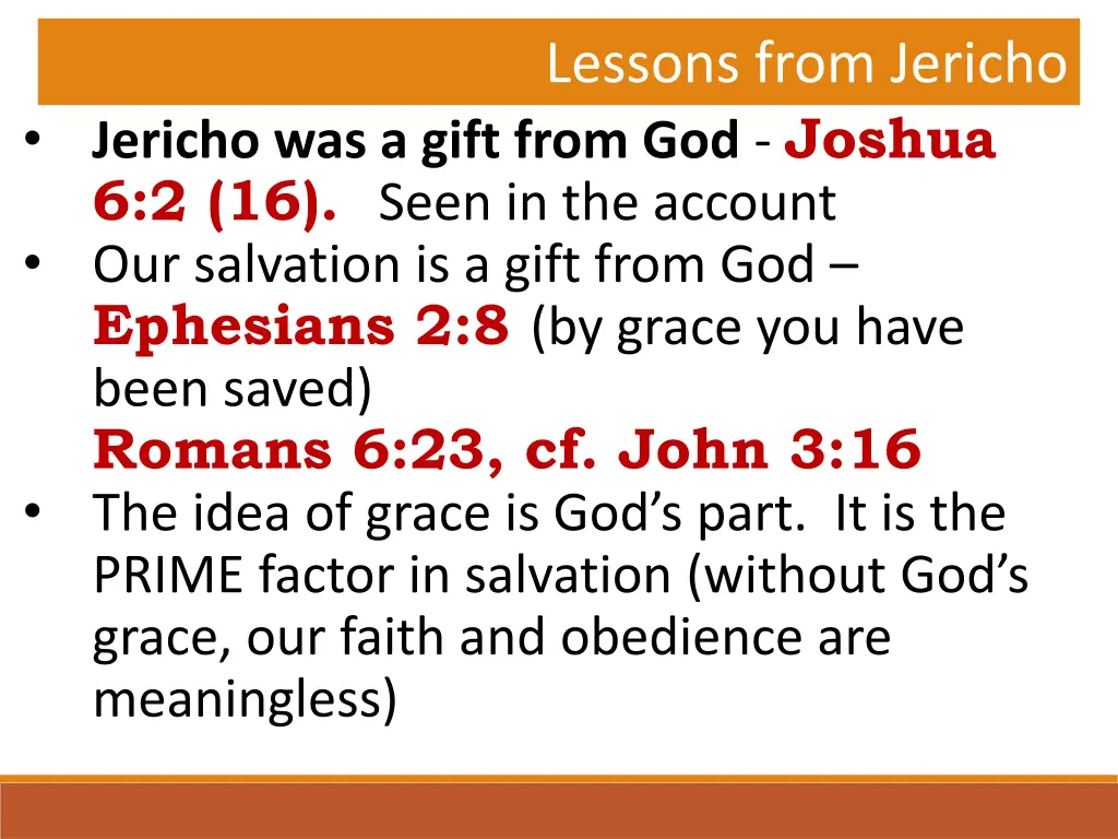 lessons from jericho