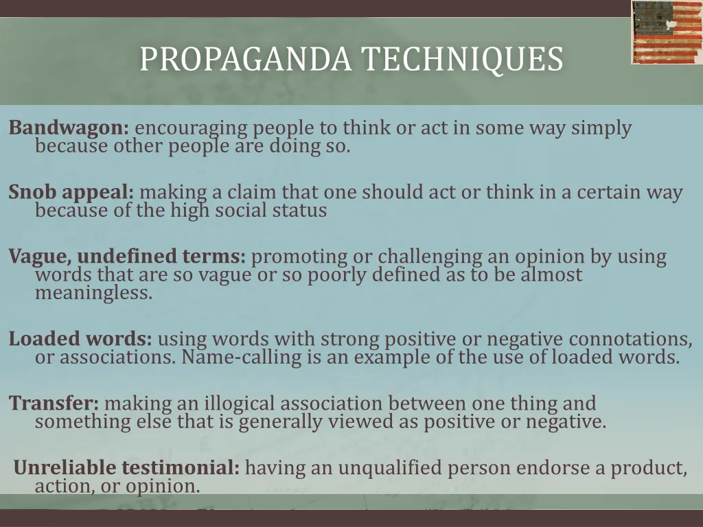 propaganda techniques