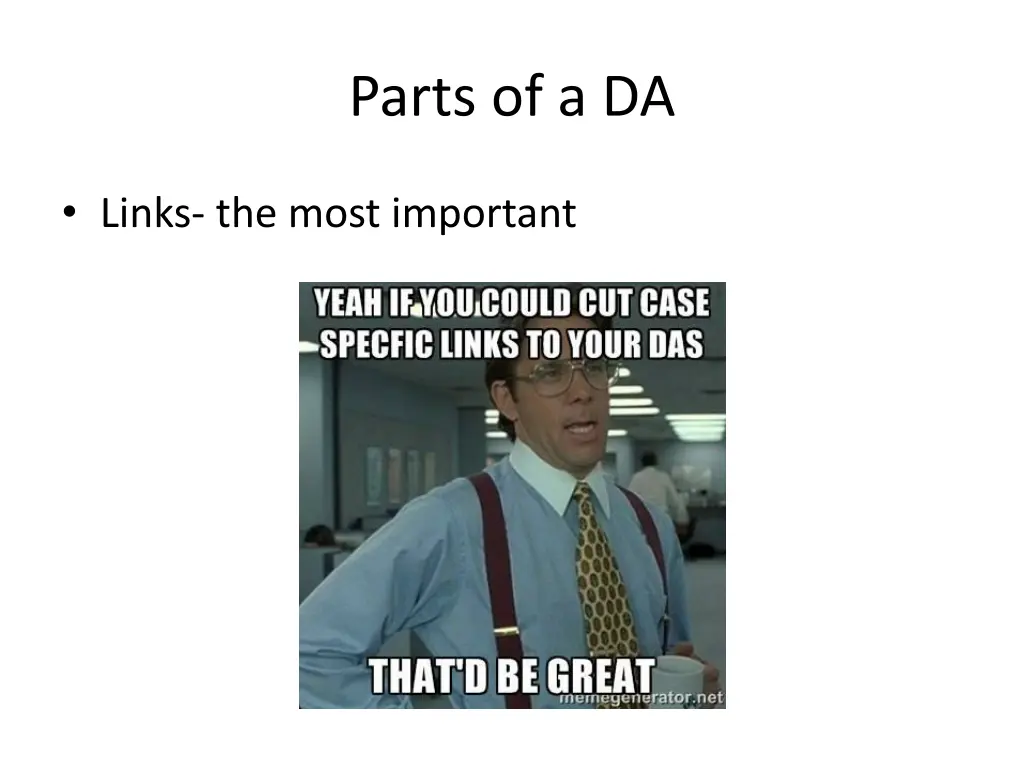 parts of a da