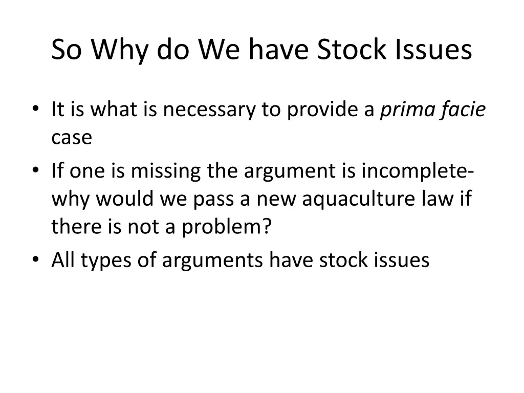 so why do we have stock issues