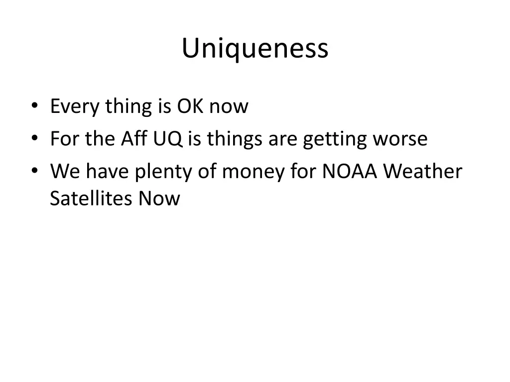 uniqueness