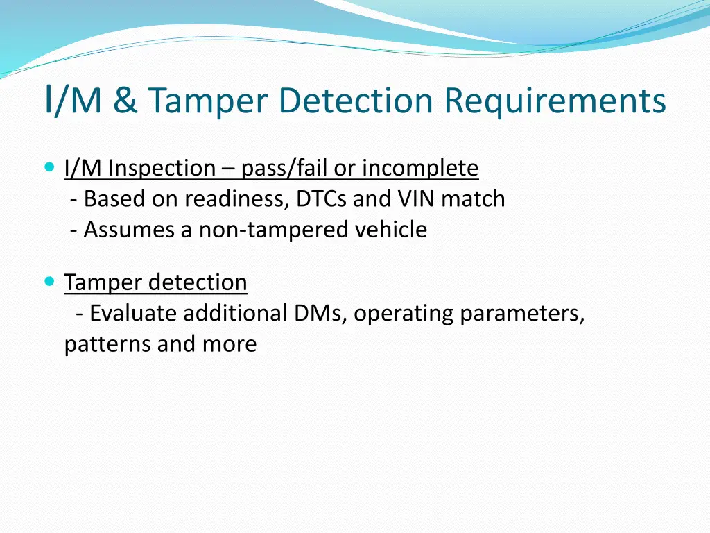 i m tamper detection requirements