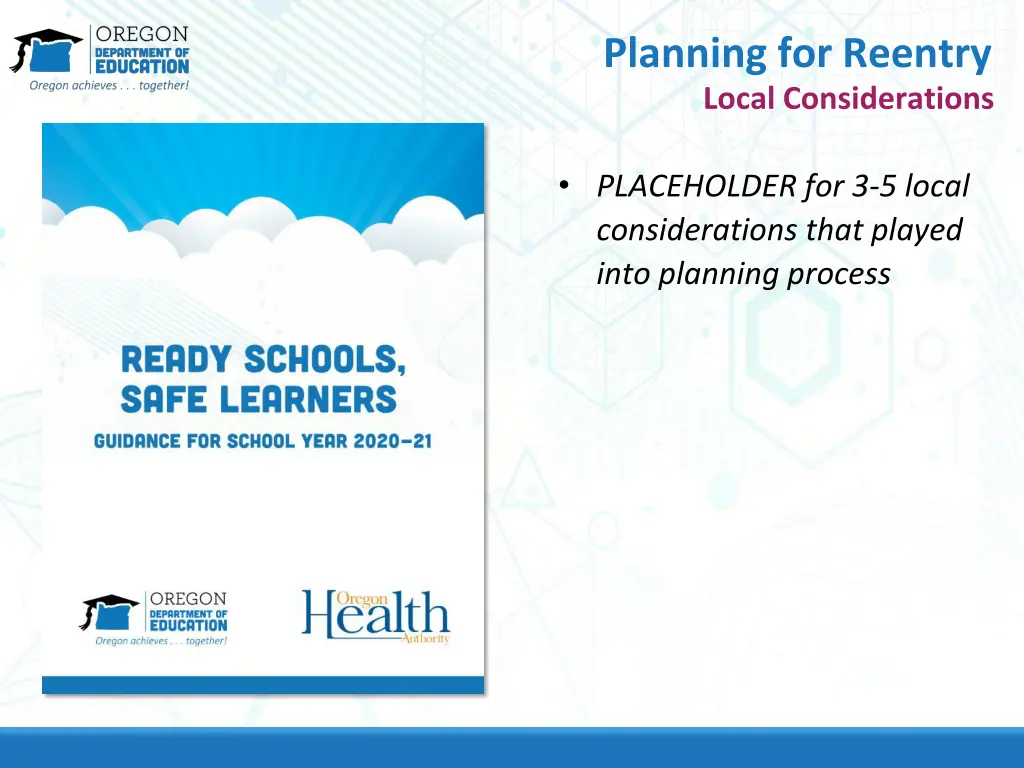 planning for reentry local considerations