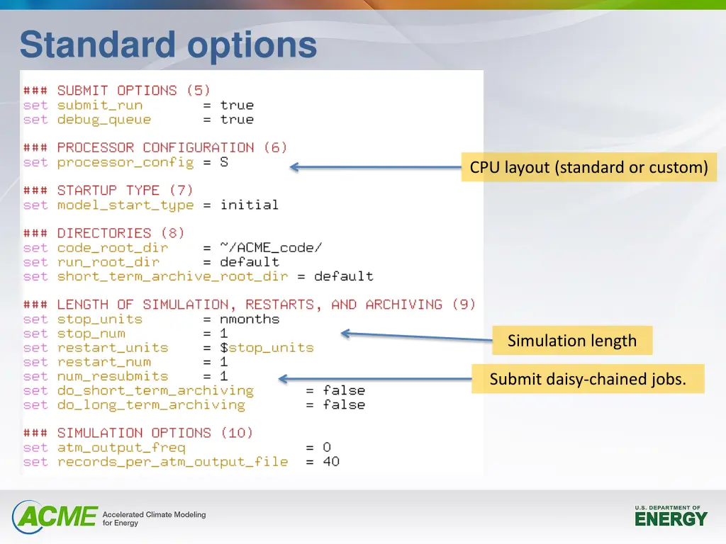 standard options 1