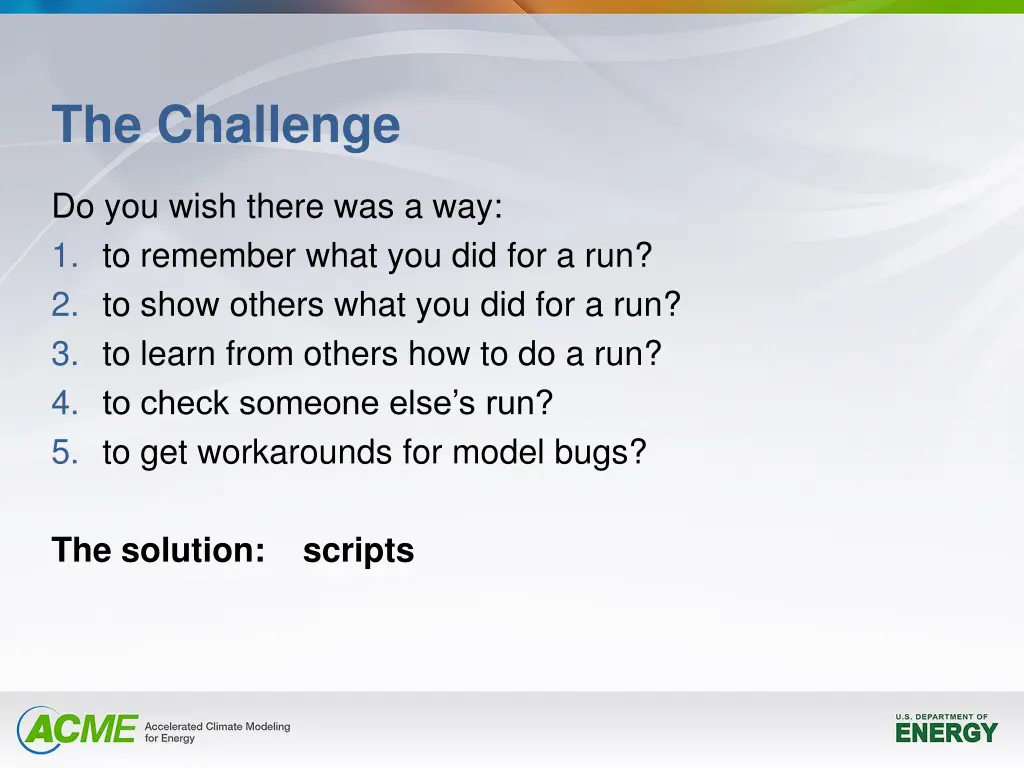 the challenge
