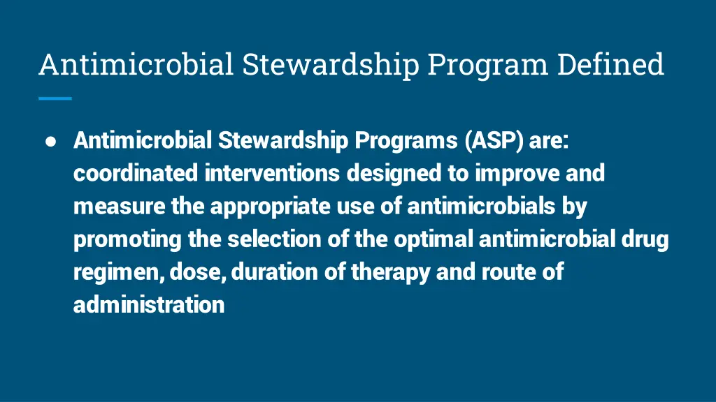 antimicrobial stewardship program defined