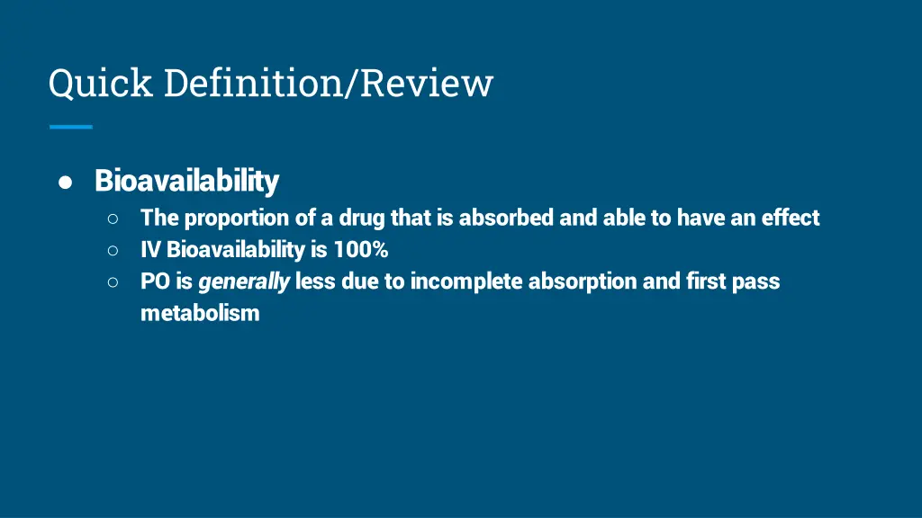 quick definition review