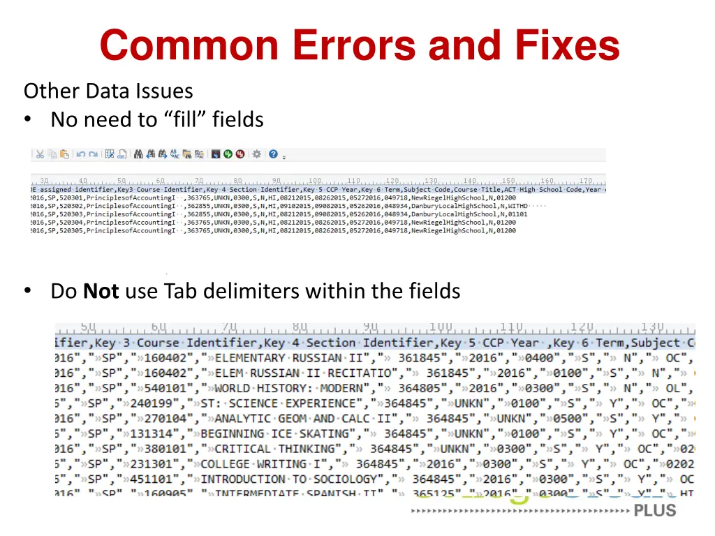 common errors and fixes other data issues no need