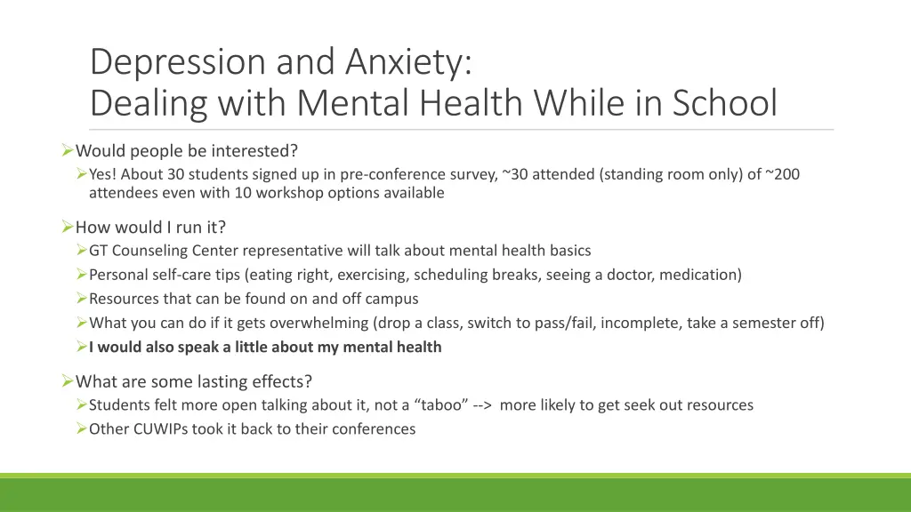 depression and anxiety dealing with mental health