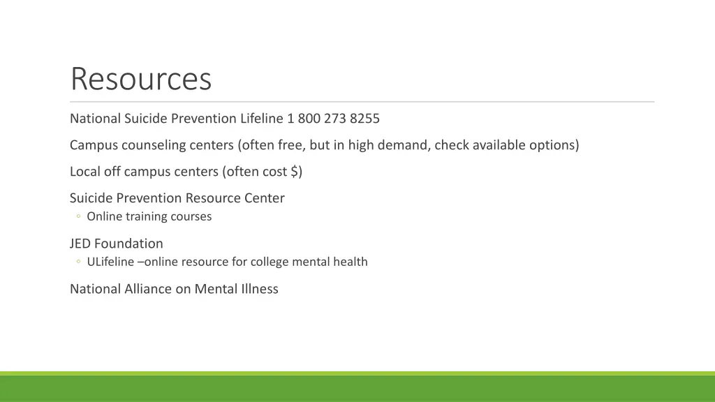 resources